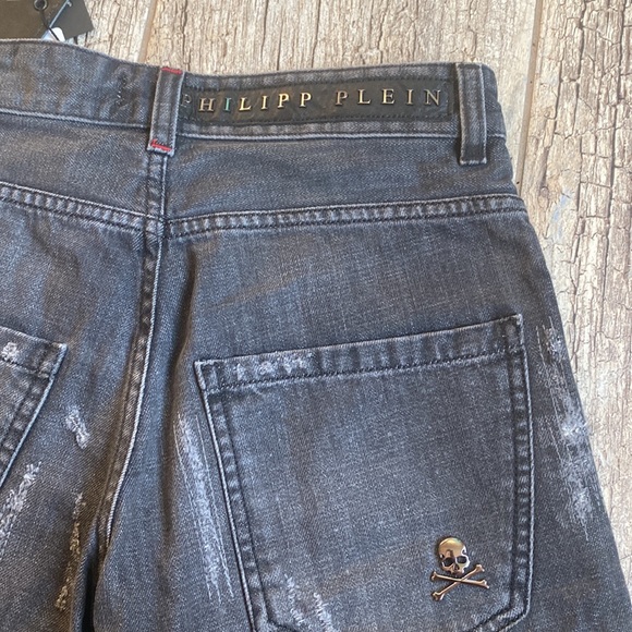 Philipp Plein denim shorts size 26 - Picture 3 of 15